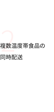 2 複数温度帯食品の同時配送